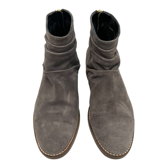 Cole Haan Riona Gray Suede Slouch Back Zipper Casual Ankle Boots Women’s 7.5 - Picture 4 of 15